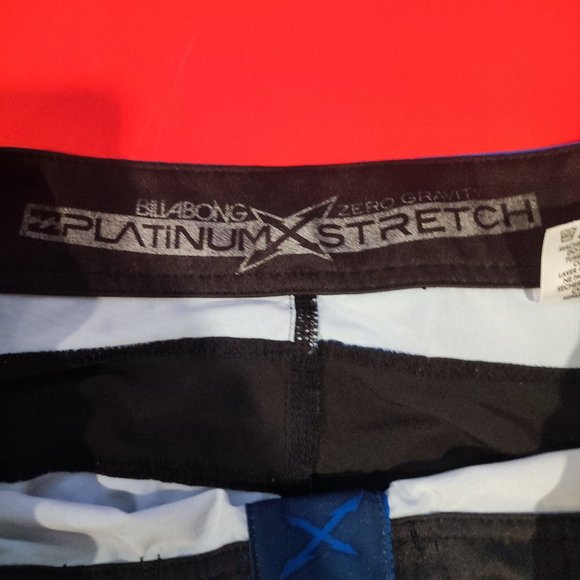 Billabong Platinum X Stretch blue shades board short men's size 32 - Picture 7 of 9